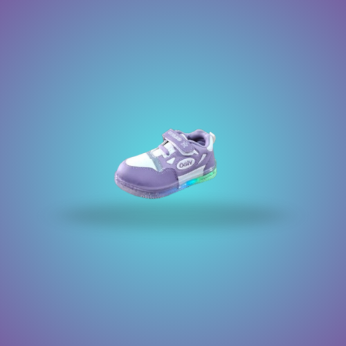 purple & white sporty led light up sneakers purple & white sporty led light up sneakers